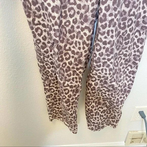 Overlover Hope Cotton Twill Leopard Print Jumpsuit